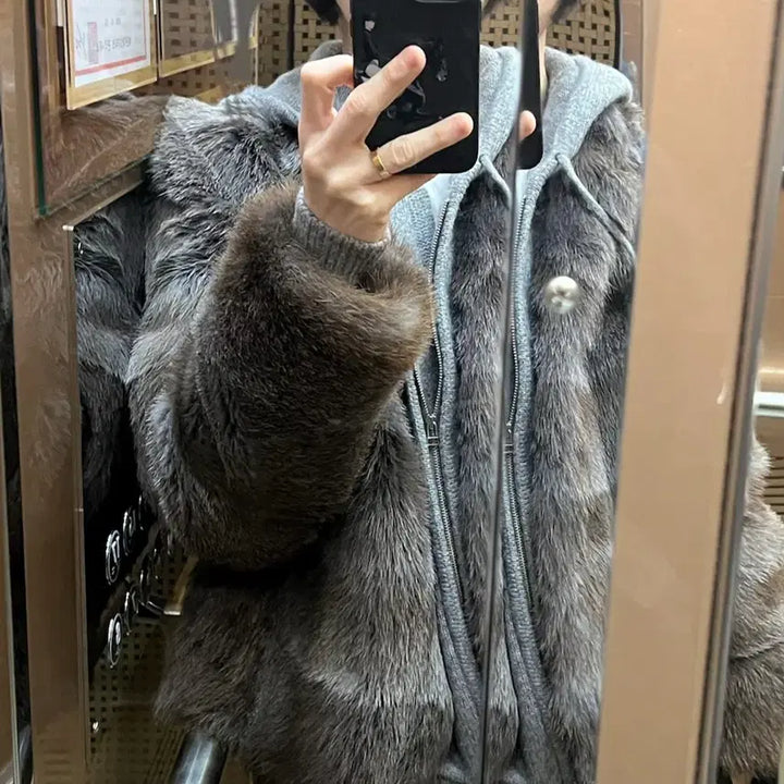 [BUNJANG] EMBA Horizontal Real Mink Jacket / EMBA 호리젠탈 리얼 밍크 자켓