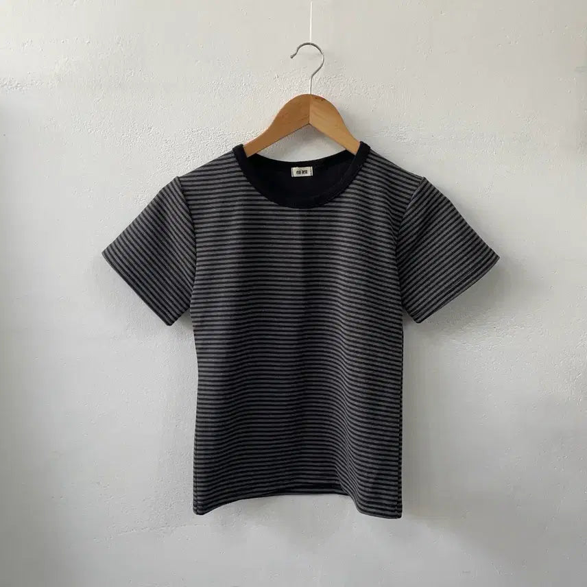 [BUNJANG] Striped Short-Sleeve T-Shirt / 새상품 스트라이프 단가라 반팔티