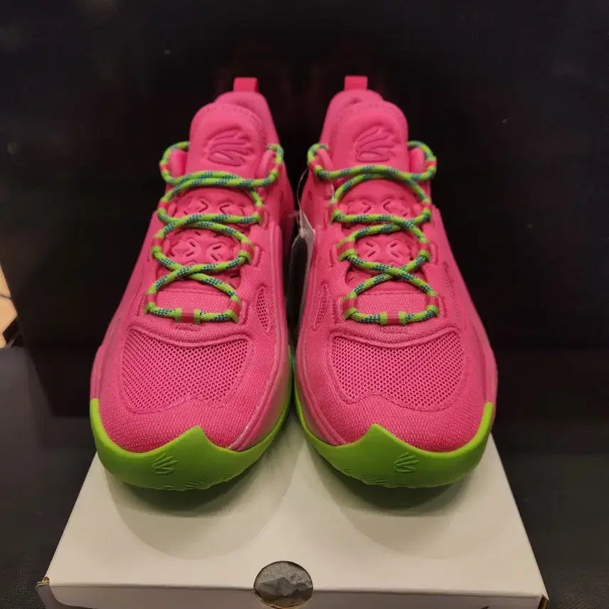 BUNJANG] Under Armour Curry 13 AP Pink/Green Sneakers / 언더아머