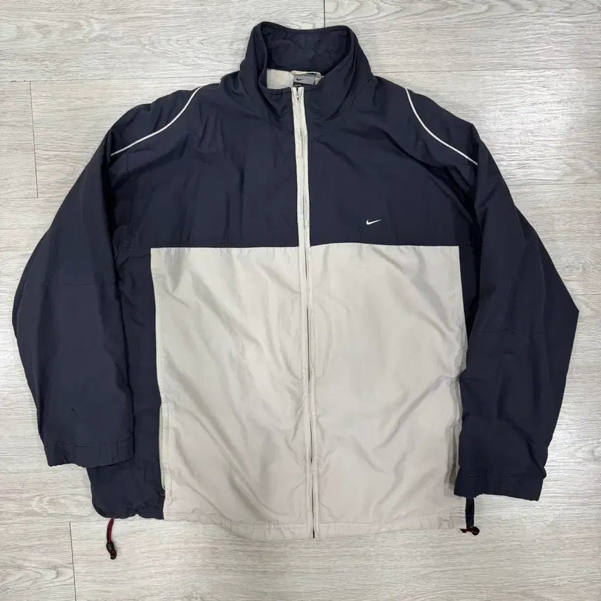 [BUNJANG] Nike Old School Windbreaker Jacket Ivory / 나이키 올드스쿨 바람막이 자켓 아이보리