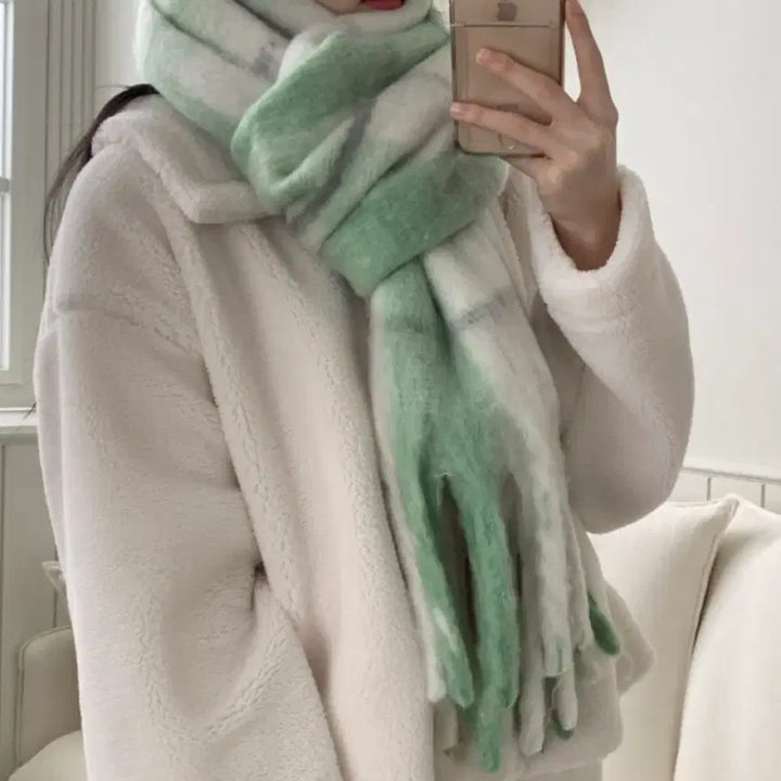 [BUNJANG] Acne Check Big Scarf / 체크 빅 목도리 머플러 아크네