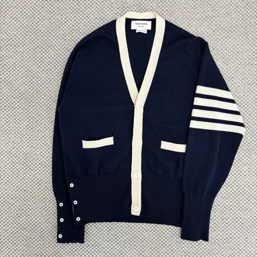 [BUNJANG] Thom Browne Cashmere Cardigan / [3]톰브라운 사선완장 캐시미어 가디건