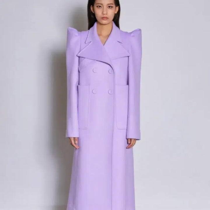 [BUNJANG] KUMANN Lavender Long Coat / 쿠만 롱코트