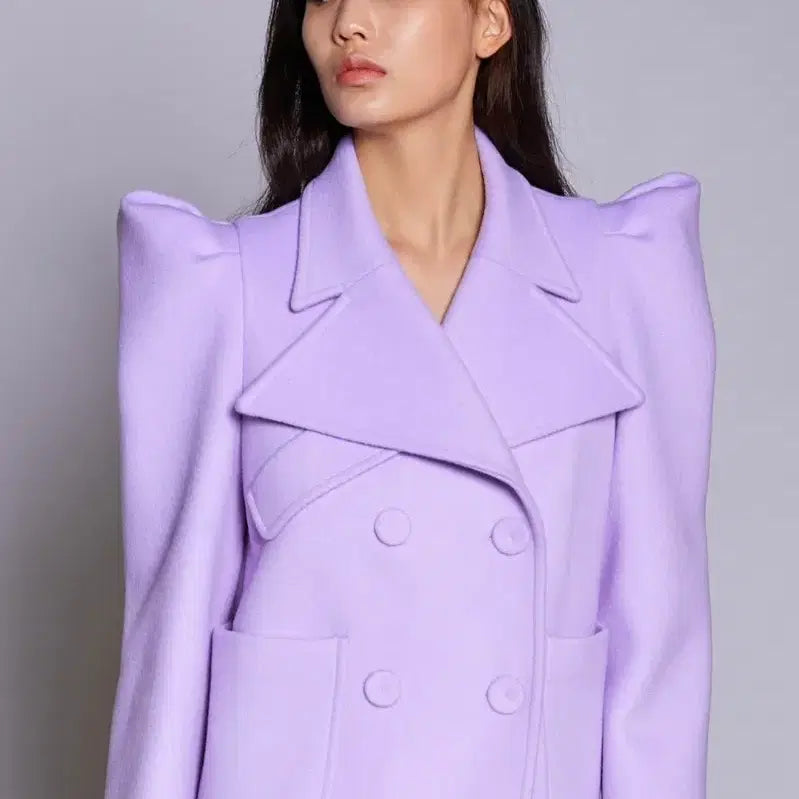 [BUNJANG] KUMANN Lavender Long Coat / 쿠만 롱코트