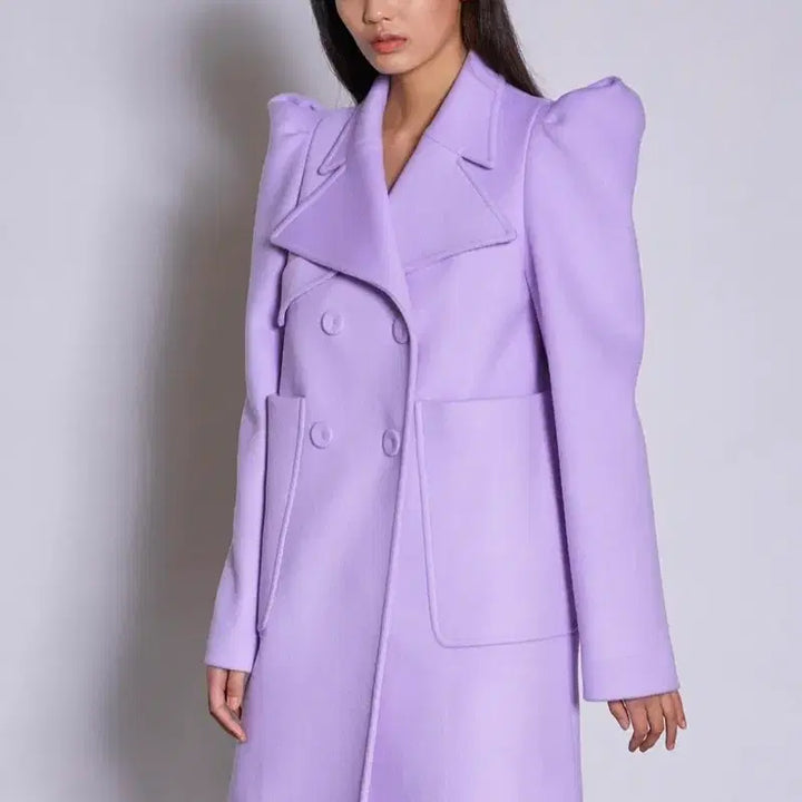 [BUNJANG] KUMANN Lavender Long Coat / 쿠만 롱코트