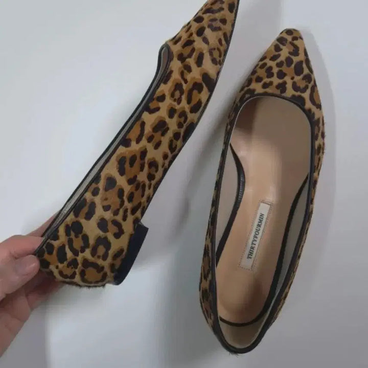 [BUNJANG] THIRTYFOURMIN Leopard Print Flat Shoes / THIRTYFOURMIN  써티포민 송치 레오파드플랫(상태매우매우양호)