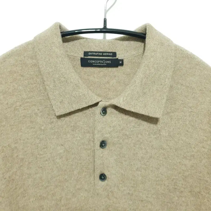 [BUNJANG] Concept One Extra Fine Merino Wool Collar Knit M / 컨셉원 엑스트라파인 메리노울 카라 니트 M_W0411