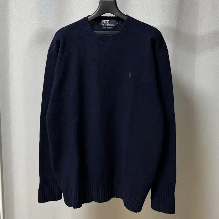 [BUNJANG] Polo Ralph Lauren Lambswool Knit Navy / 105,xl 폴로 랄프로렌 램스울 니트 네이비