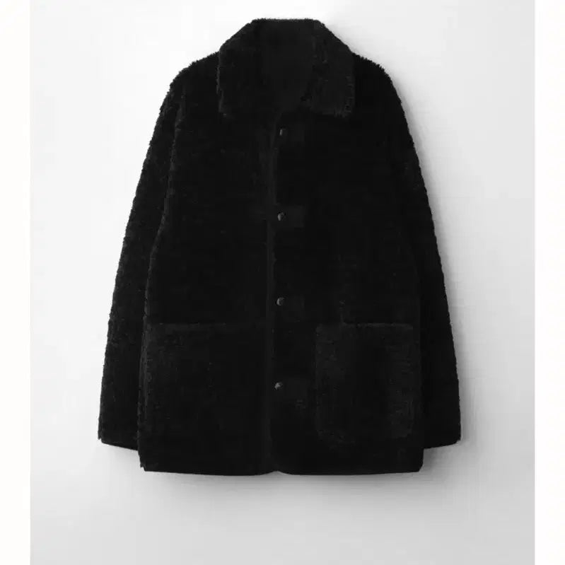 [BUNJANG] Annie's Black Reversible Mouton Jacket / 앤니즈 블랙 무스탕