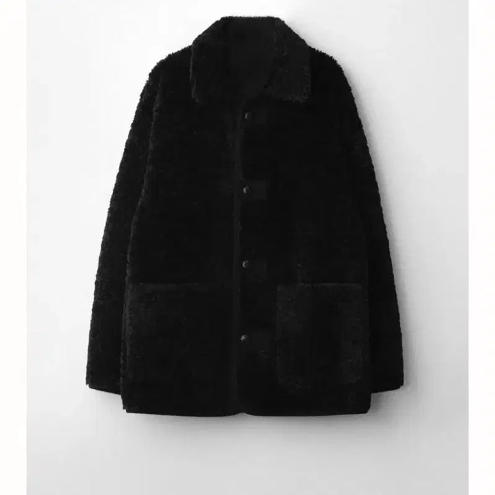 [BUNJANG] Annie's Black Reversible Mouton Jacket / 앤니즈 블랙 무스탕