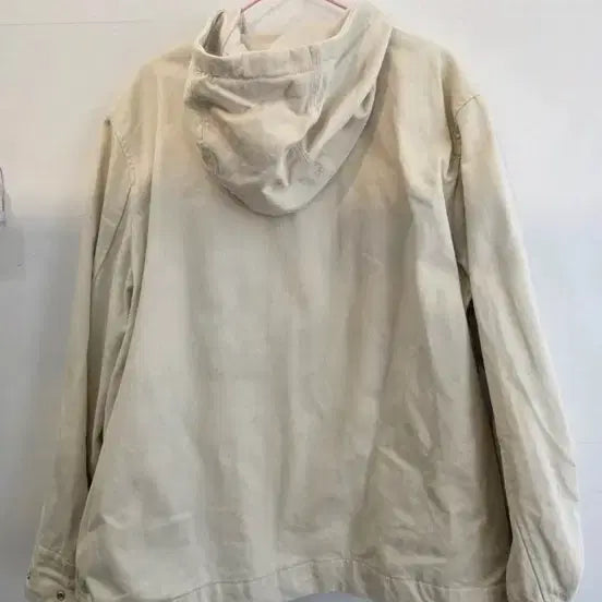 [BUNJANG] ZARA Ivory Hooded Zip-Up Jacket / 자라 아이보리 후드 집업 자켓