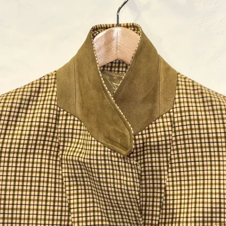 [BUNJANG] Aigner Beige Classic Check Wool Jacket / Aigner 클래식 체크 울 자켓 / Beige