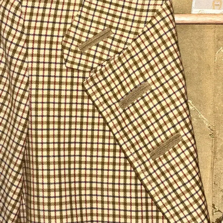 [BUNJANG] Aigner Beige Classic Check Wool Jacket / Aigner 클래식 체크 울 자켓 / Beige