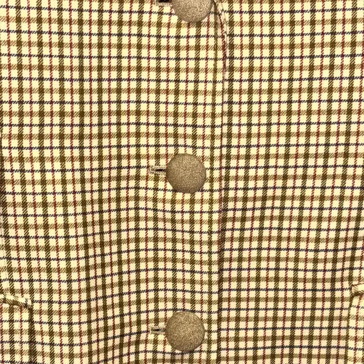 [BUNJANG] Aigner Beige Classic Check Wool Jacket / Aigner 클래식 체크 울 자켓 / Beige