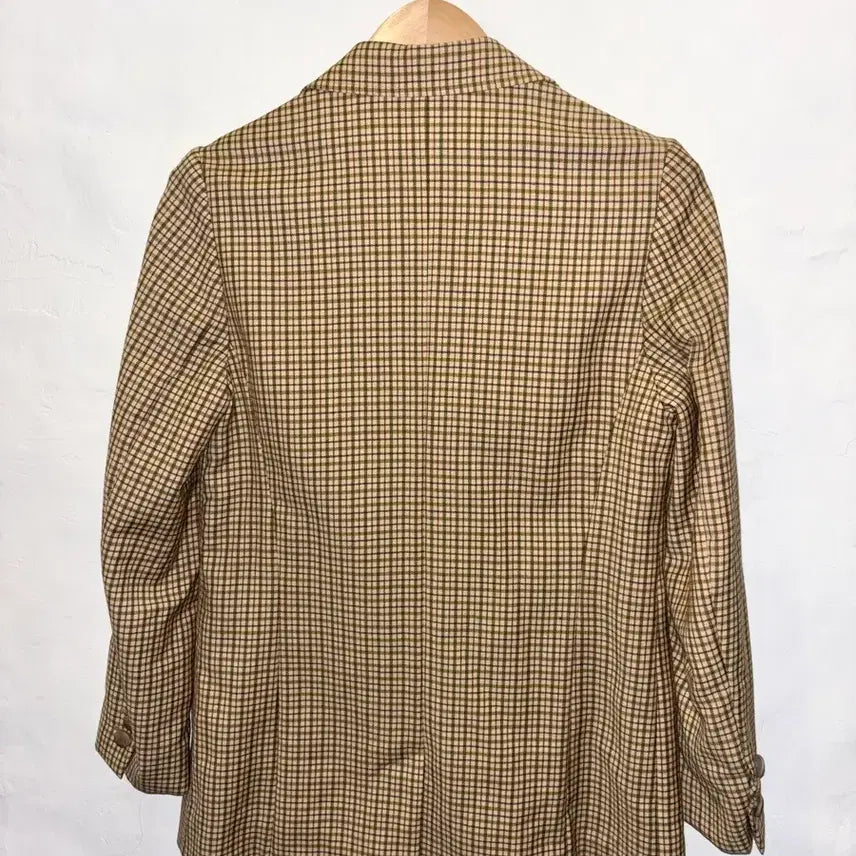 [BUNJANG] Aigner Beige Classic Check Wool Jacket / Aigner 클래식 체크 울 자켓 / Beige