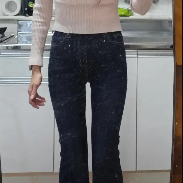 [BUNJANG] Attrangs Pink Twist Ribbed Knit Top / 아뜨랑스 핑크 꼬임 골지 니트 티
