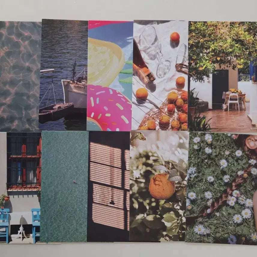 [BUNJANG] Summer Romantic Aesthetic Postcard Set / 10장 정리 할인 여유로운 로맨틱 여름 느낌 감성 엽서 방꾸 벽꾸 홈카페