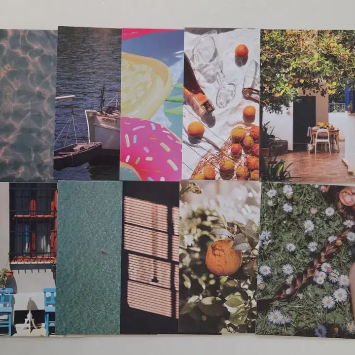 [BUNJANG] Summer Romantic Aesthetic Postcard Set / 10장 정리 할인 여유로운 로맨틱 여름 느낌 감성 엽서 방꾸 벽꾸 홈카페