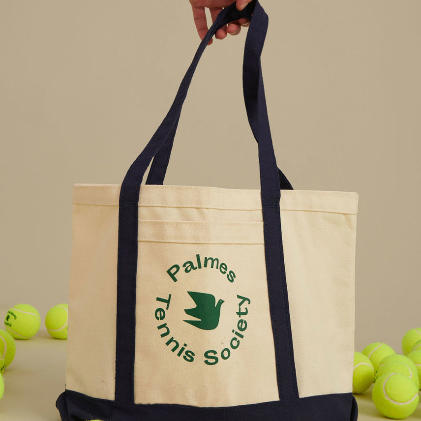 [SOLD OUT] 팜즈 PALMES 소사이어티 토트백 미디넘 네이비 에코백