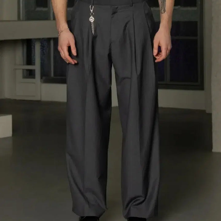 [BUNJANG] Decorozo Charcoal Oversized Set-up Jacket and Slacks / 데꼬로소 셋업 자켓 슬랙스(차콜)