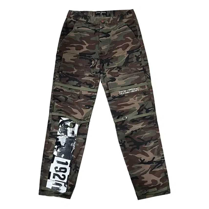 [BUNJANG] Ateez Basic Logo Military Camo Pants 32 / 아임낫어휴먼비잉 베이직 로고 밀리터리 카모 팬츠 32
