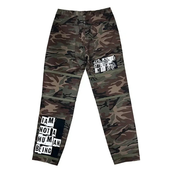 [BUNJANG] Ateez Basic Logo Military Camo Pants 32 / 아임낫어휴먼비잉 베이직 로고 밀리터리 카모 팬츠 32