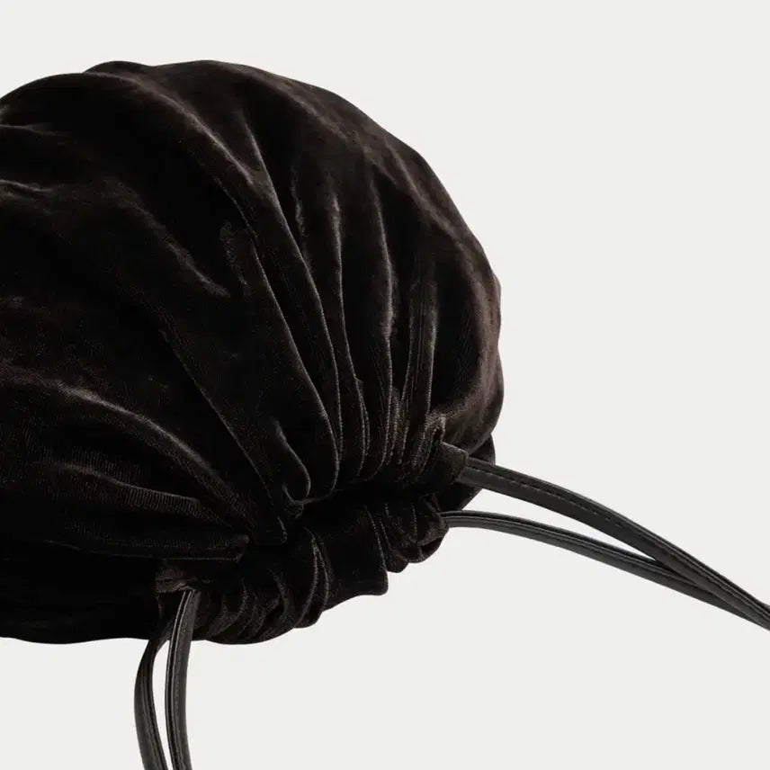 [BUNJANG] AMOMENTO Velvet Mini Bag Dark Brown / 아모멘토 벨벳 미니 백 다크브라운