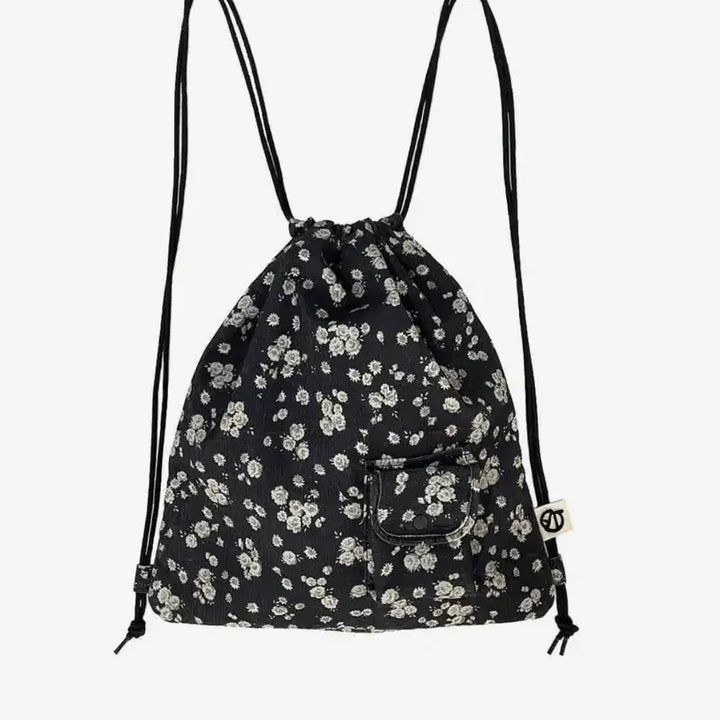 [BUNJANG] Soft Seoul Posi Flower String Backpack / 소프트서울 포지 플라워 스트링 백팩