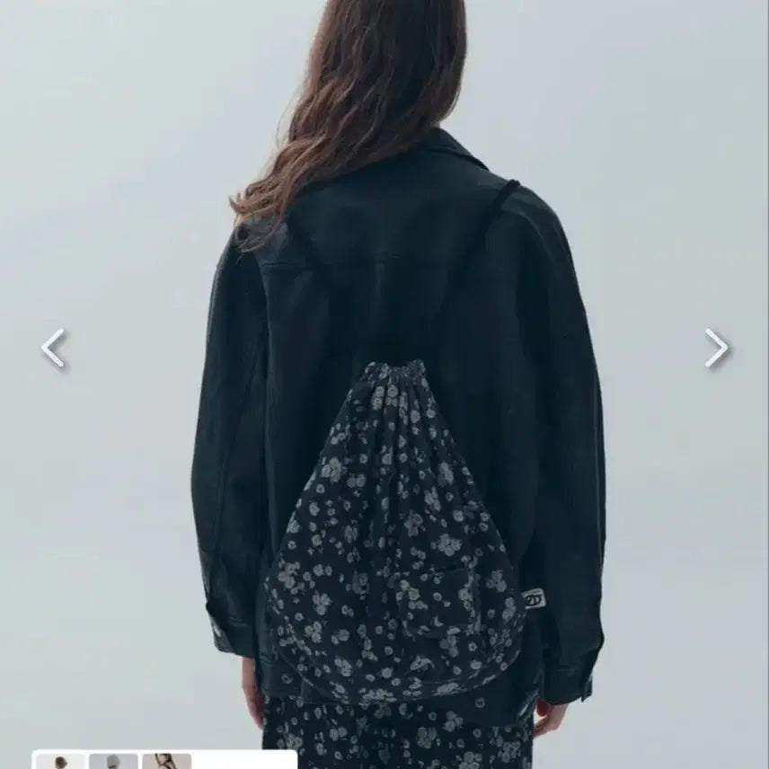 [BUNJANG] Soft Seoul Posi Flower String Backpack / 소프트서울 포지 플라워 스트링 백팩