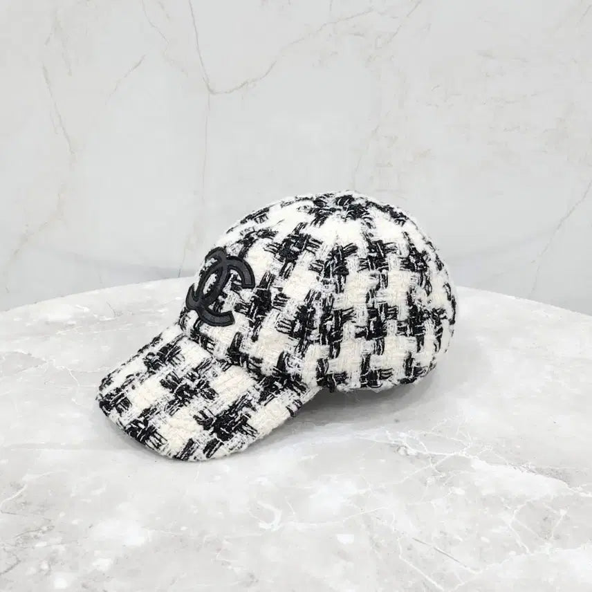[BUNJANG] Chanel CC Logo Tweed Ball Cap / 샤넬 리미티드 CC로고 트위드 볼캡 M