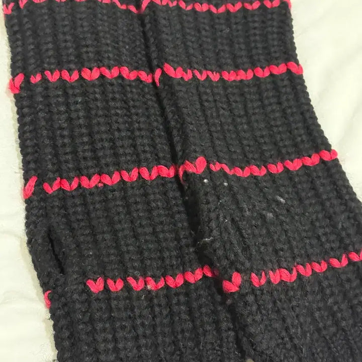 [BUNJANG] Raf Simons Contrast Fingerless Knitted Gloves / 라프시몬스 콘트라스트 핑거리스 니티드 장갑