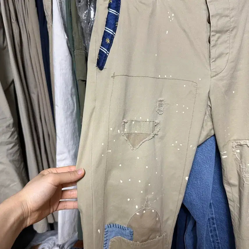 [SOLD OUT] (1회착) 폴로 랄프로렌 디스트레드 패치워크 치노 30x30