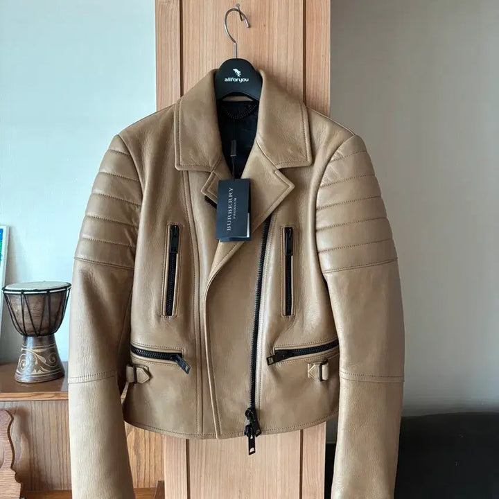 [BUNJANG] Burberry Prorsum Leather Jacket (Straw) - NWT / 버버리Burberry Prorsum 단종 여성 가죽자켓 NWT / 미착용