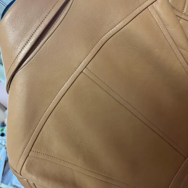 [BUNJANG] Burberry Prorsum Leather Jacket (Straw) - NWT / 버버리Burberry Prorsum 단종 여성 가죽자켓 NWT / 미착용