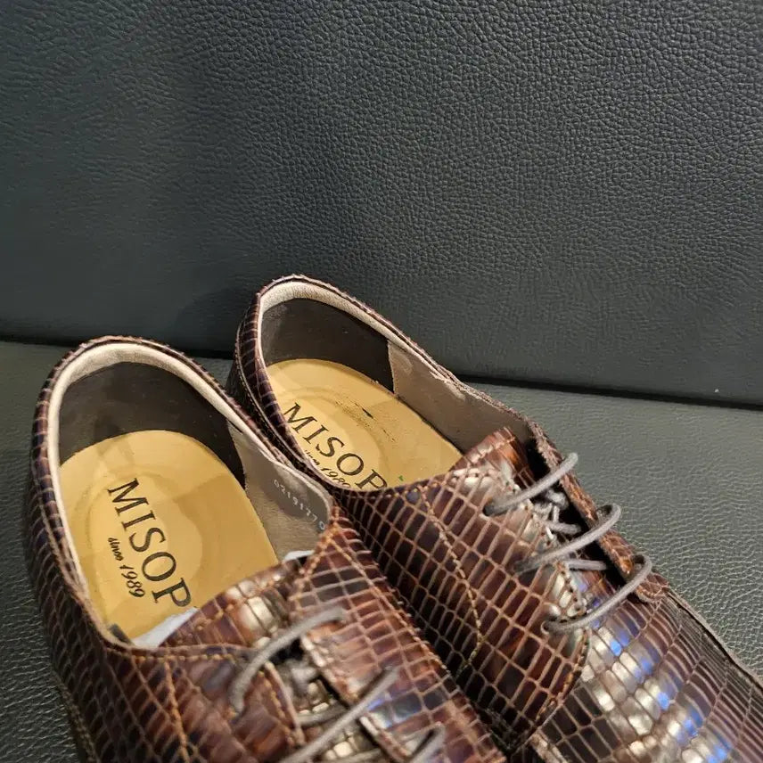 [BUNJANG] MISOPE Crocodile Pattern Sneakers / 미소페 악어가죽 패턴 스니커즈 캐쥬얼구두