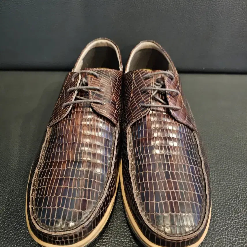 [BUNJANG] MISOPE Crocodile Pattern Sneakers / 미소페 악어가죽 패턴 스니커즈 캐쥬얼구두