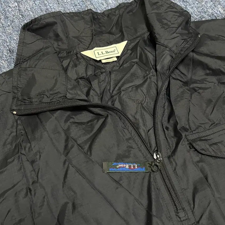 [BUNJANG] L.L.Bean Vintage Black Nylon Pullover Jacket / L.L.Bean 엘엘빈 빈티지 검정색 바람막이 나일론 풀오버 자켓