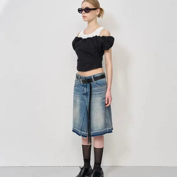 [BUNJANG] LCDC TM Denim Skirt (Raw Cut Edge) SS / LCDC TM 엘씨디씨 티엠 데님 스커트 (raw cut edge) SS