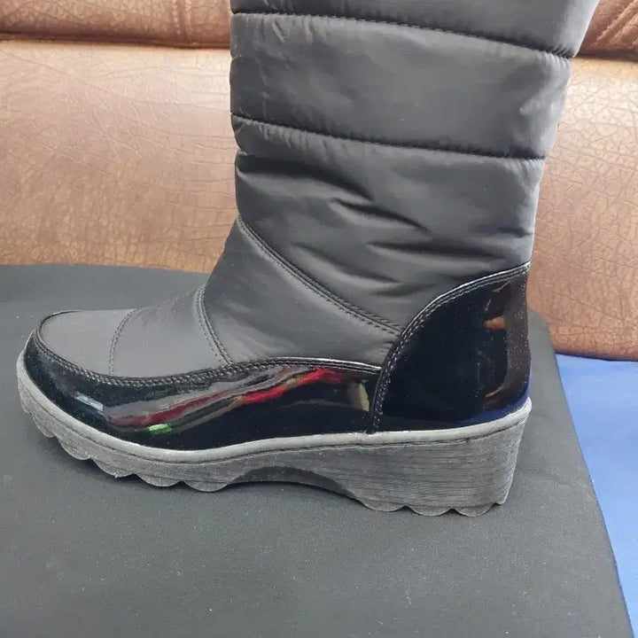 [BUNJANG] Black Padded Long Boots / 블랙 패딩 롱 부츠