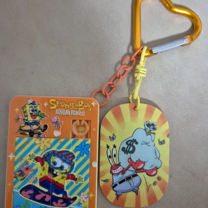 [BUNJANG] Spongebob Squarepants Puzzle Keychain / 스폰지밥 캐릭터 퍼즐 키링
