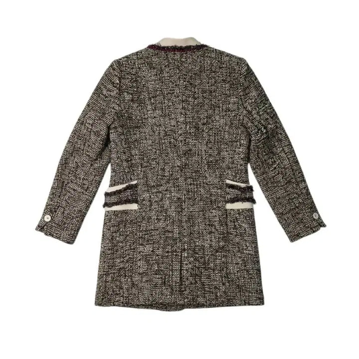 [BUNJANG] ITZY Y2K Tweed Long Coat (Gray) / [88-95/55~66] 잇미샤 Y2K 트위드 노카라 롱 코트 그레이