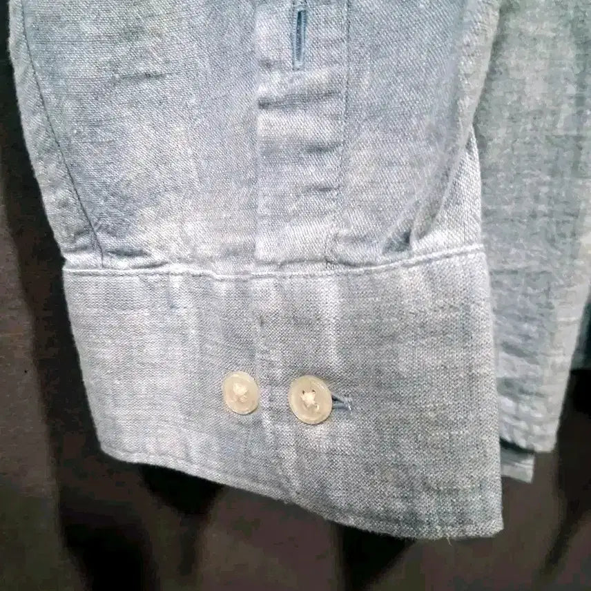 [BUNJANG] Basic Sky Blue Long Sleeve Shirt / 기본 셔츠 하늘색 긴팔