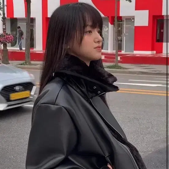 [BUNJANG] Black Shearling Jacket / 블랙 무스탕 자켓