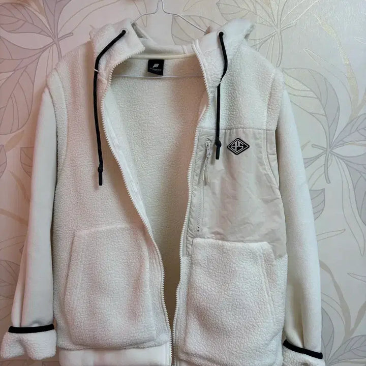 [BUNJANG] Beanpole Sports White Fleece Zip-up Jacket / 빈폴스포츠 흰색 뽀글이 플리스 집업