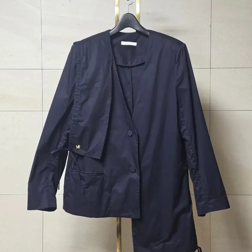 [BUNJANG] 문탄(MOONTAN) 언밸런스 코튼 자켓 네이비 / 문탄(MOONTAN) 언밸런스 코튼 자켓 네이비