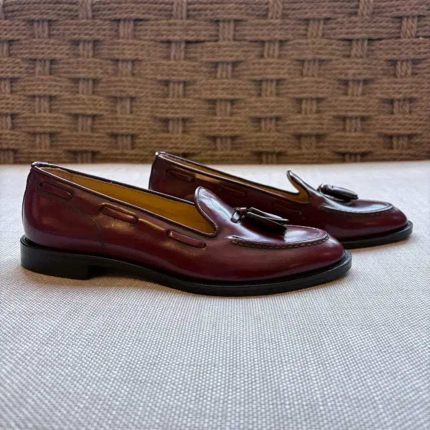 [BUNJANG] LORENZO BANFI 33th Burgundy Tassel Loafers / [36/230] LORENZO BANFI 33th 버건디 태슬로퍼