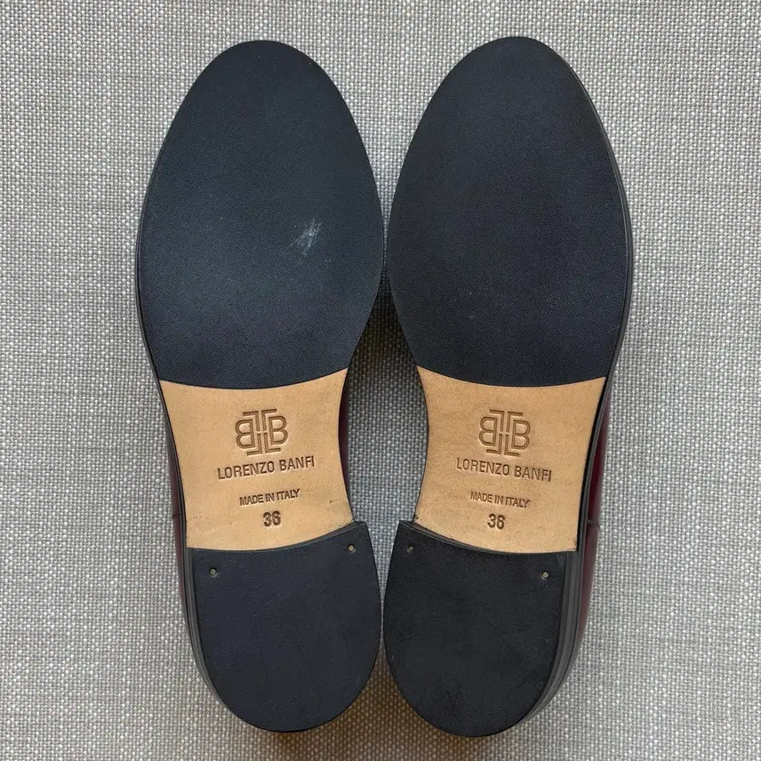 [BUNJANG] LORENZO BANFI 33th Burgundy Tassel Loafers / [36/230] LORENZO BANFI 33th 버건디 태슬로퍼