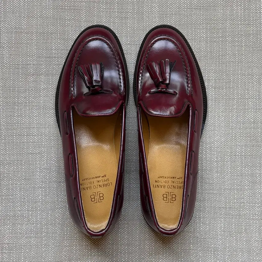 [BUNJANG] LORENZO BANFI 33th Burgundy Tassel Loafers / [36/230] LORENZO BANFI 33th 버건디 태슬로퍼
