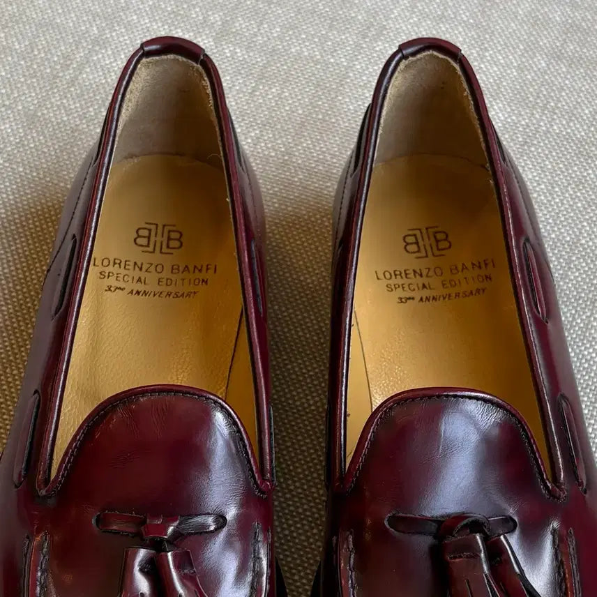 [BUNJANG] LORENZO BANFI 33th Burgundy Tassel Loafers / [36/230] LORENZO BANFI 33th 버건디 태슬로퍼