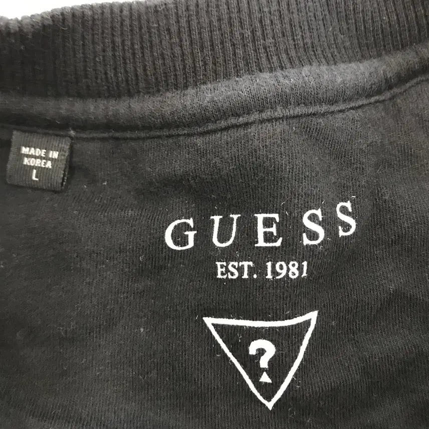 [BUNJANG] Guess Triangle Logo Sweatshirt [L] / 게스 GUESS 삼각패치로고 맨투맨 [95-100]